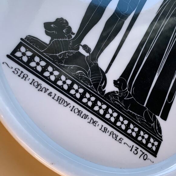 Rare Vintage Sir John/Lady Joan DE LA POLE Royal Family Melamine Serving Plate - Picture 5 of 8
